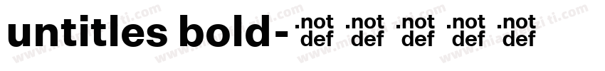 untitles bold字体转换